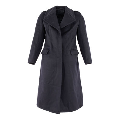 Dutch Black Wool Peacoat - Medium | Issued, , large